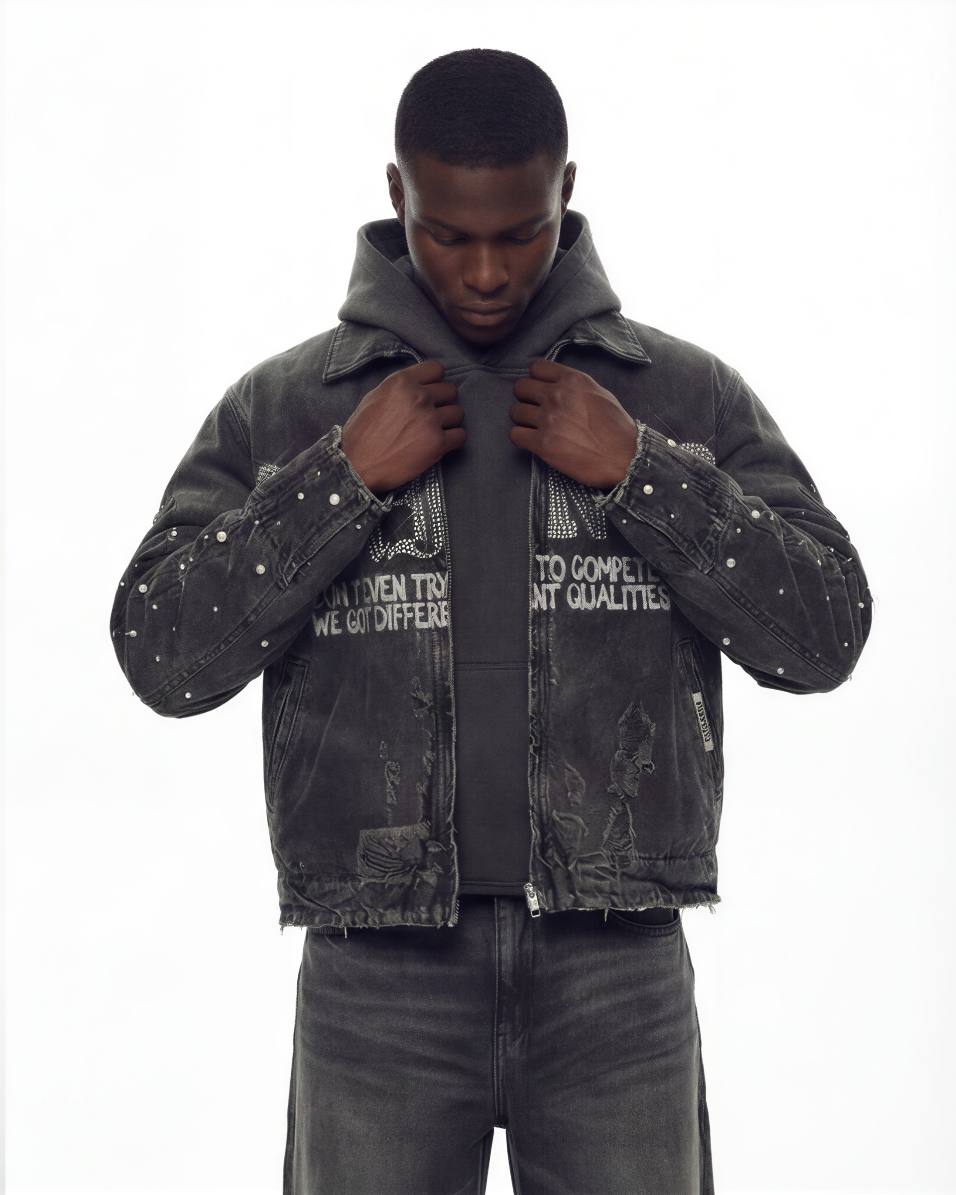 Compete Studded Denim Jacket