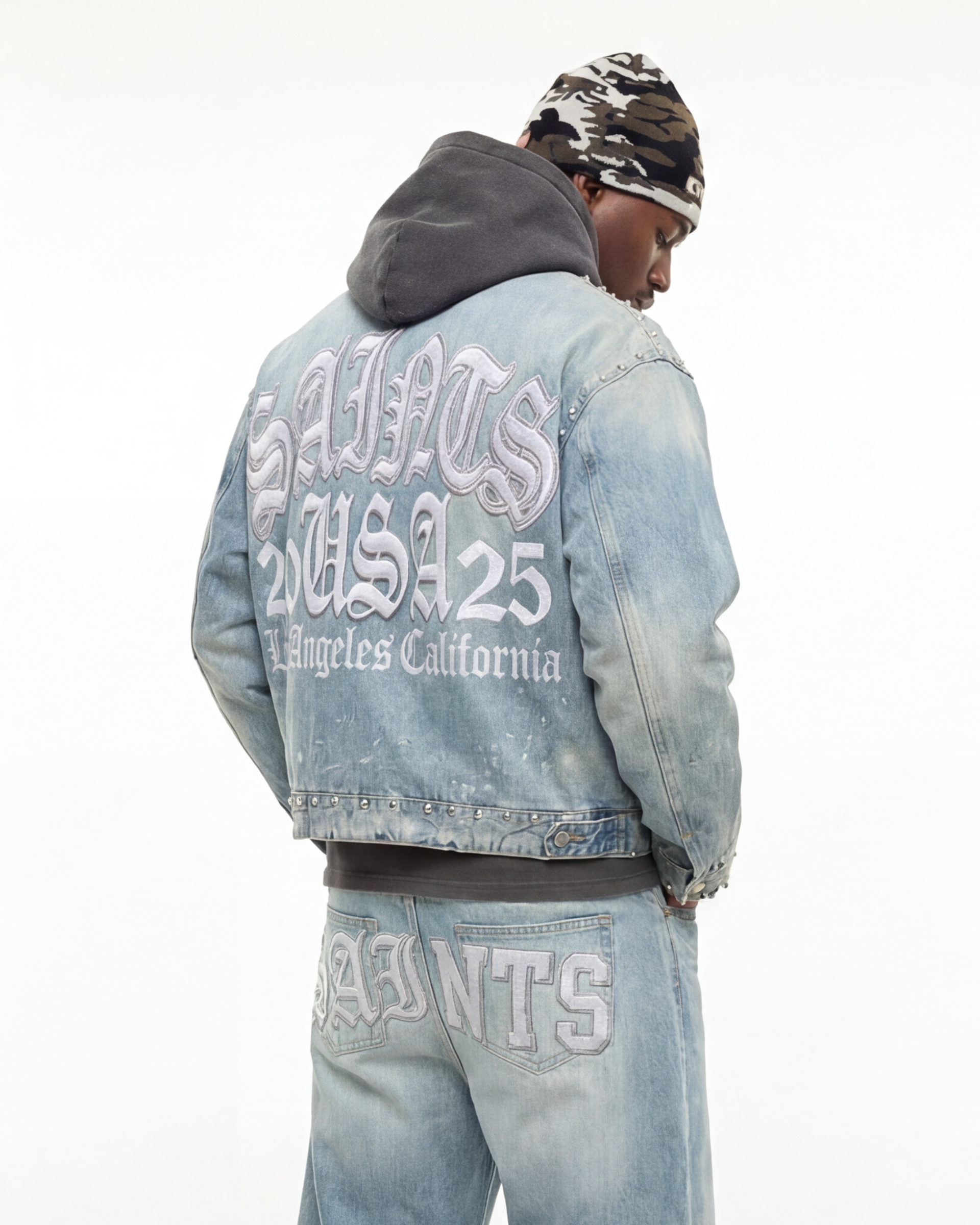 Rider Patch Denim Jacket