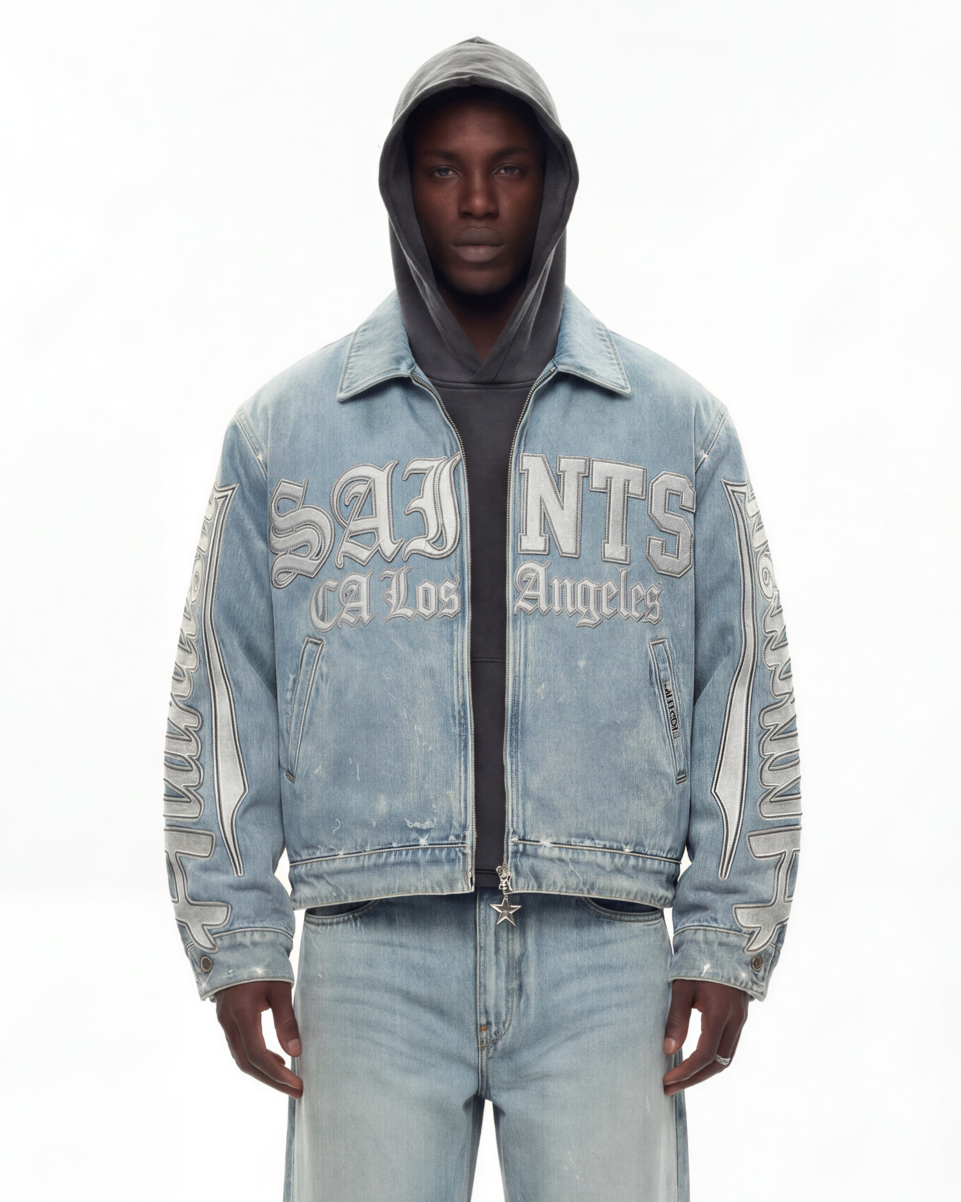 Rider Patch Denim Jacket