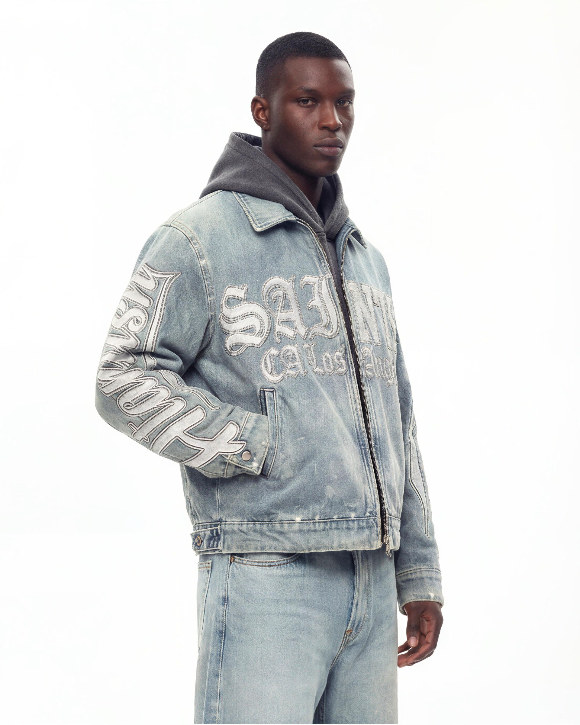 Rider Patch Denim Jacket